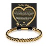 WP WEPICK Gold Bracelets for Men 18K Gold Plated Franco