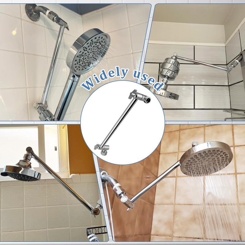 Rain Shower Head Extension 12 Inch Adjustable Rain Shower Head