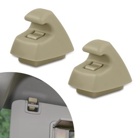 2PCS Sun Visor Support Retainer Clip, Sunvisor Holder Hook, Anti Vibration Sun Visor Bracket Holder, Fit for Chevy Cruze Sonic Spark and Buick Verano, Replaces OEM# 95994975, 95994976 (Beige)