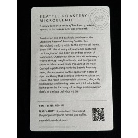 Starbucks Reserve Taster Card Seattle Roastery Microblend (2023)