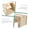 GRIRIW Sturdy Wooden Rabbit House Guinea Pig Habitat Hideout Feeding