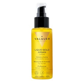VALQUER Sérum Oro Líquido con Aceite de Argán y Zanahoria Antioxidante, Estimula el Crecimiento Capilar. Hidrata, Repara y Nutre el Cabello Seco y Dañado Aportando Brillo y Suavidad. 100 ml.