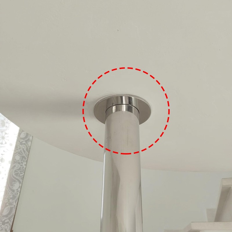 BRIOTA 4 pieces heating pipe rosette, stainless steel pipe cover,