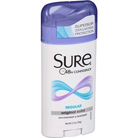 Sure Deodorant 2.7 Ounce Original Solid Regular (79ml) (3 Pack)