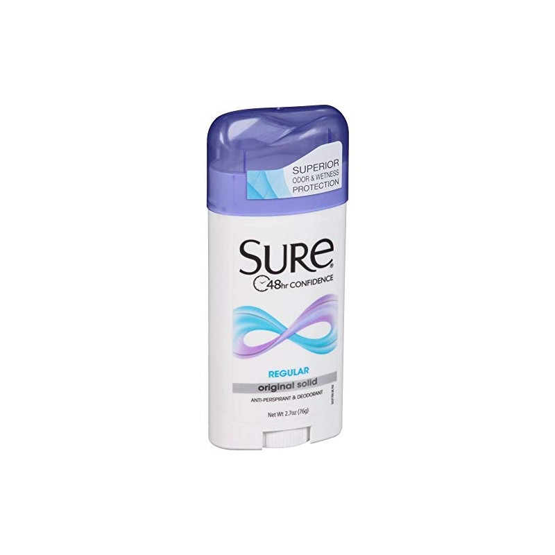 Sure Deodorant 2.7 Ounce Original Solid Regular (79ml) (3 Pack)