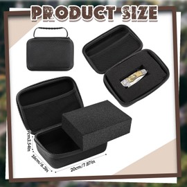 Relaxweex EVA Hard Case with Customizable Foam Protective EVA Carrying Case Shockproof Outdoor for Camera, Digital Products, Electronic Instruments with Knife(Black,7.8 x 6.3 x 3.5 Inch)