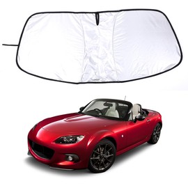 Hcilloend New Mazda Roadster NC Series 2005-2015 Sunshade Windshield Sun Shade Blackout Front Sun Shade Car Parasol Car Front Sun Shade UV Protection Sun Protection UV Protection Storage Pouch