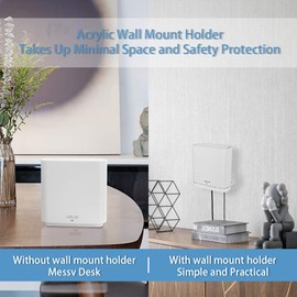 VOMENC Wall Mount Holder for ASUS ZenWiFi AX AC (XT8 CT8 XT9) Whole-Home Tri-Band Mesh System WiFi 6 System Wall Bracket Hanger Stand Compatible with ASUS ZenWiFi AX AC (White 2Pack)