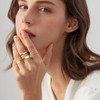 Dormklss Thin Stackable Rings for Women Gold Plated Non Tarnish