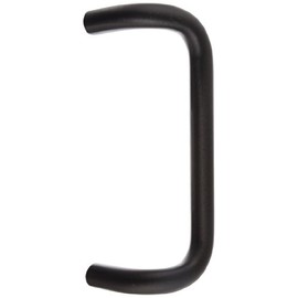 Rockwood BF157.315 Aluminum 90-Degree Offset Door Pull, 1" Diameter x 10" Center-to-Center, Through Bolt Mounting for 1-3/4" Door, Black Anodized Finish