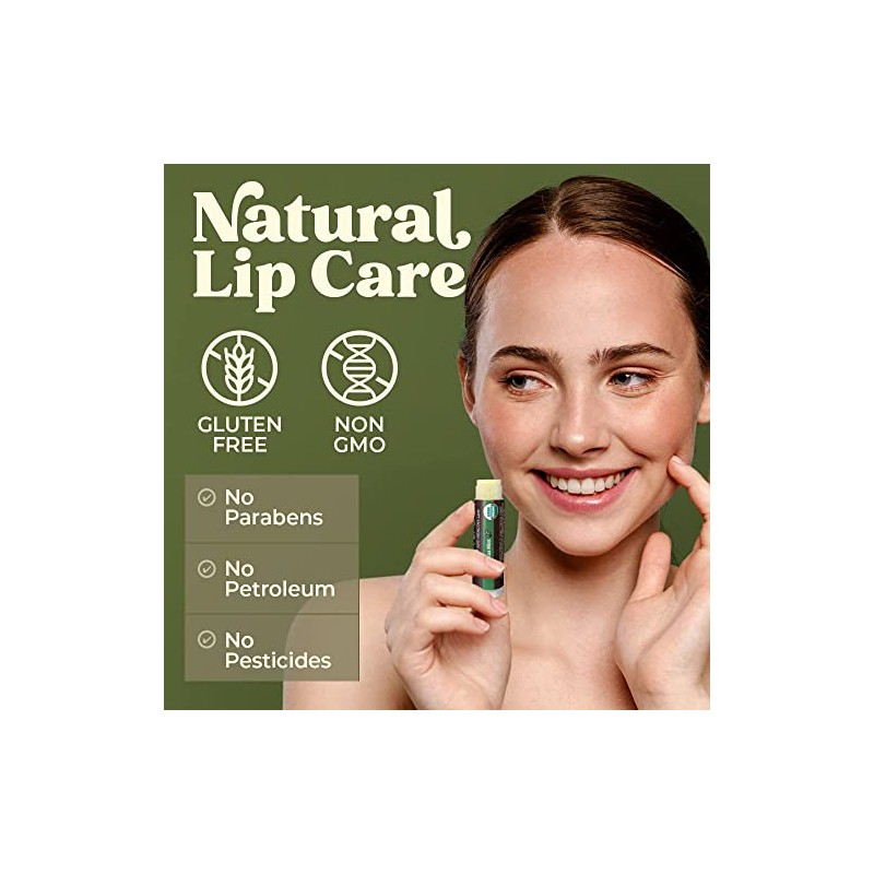 Bálsamo labial orgánico USDA de Earth's Daughter, paquete de 4