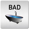Türschilder24 XXL Door Sign 125 x 125 mm Bathroom 1.5