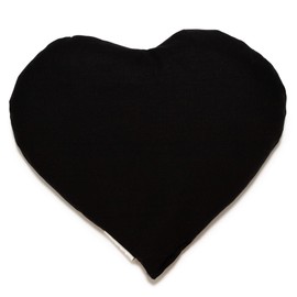 Rapeseed Cushion Heart Approx. 30 x 25 cm – Black – Heat Cushion – Grain Cushion – A Charming Gift