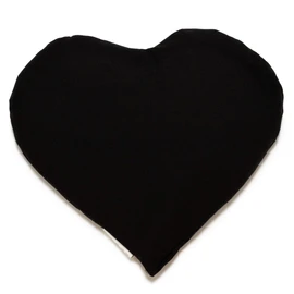 Rapeseed Cushion Heart Approx. 30 x 25 cm – Black – Heat Cushion – Grain Cushion – A Charming Gift