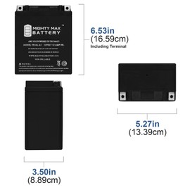 Mighty Max Battery YB14L-A2 12V 12Ah Battery for Kawasaki 1000 KZ1000, LTD 1977-1980