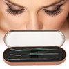 3PCS Eyelash Tweezers Stainless Steel Lash Tweezers Set False Eyelash