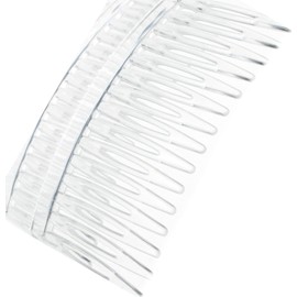 Glitz4Girlz® 4 Pack 7cm Clear Hair Side Combs Slides Grips