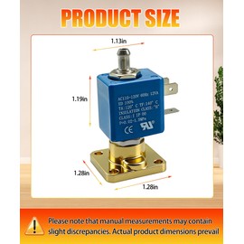 SP0010289 Espresso Machines Solenoid Valve Assembly -OLAB 3 Ways 120V 60Hz Replacement for Breville BES900XL BES920XL BES920BSXL BES920CBXL BES980XL Replace BES92003.12, BES90003.12, SP0014116
