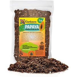 Elevate Your Papaya with Gardenera's Organic Soil Blend - Cultivate Healthier and More Abundant Fruitful Plants - 1 Quart