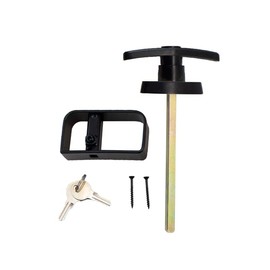 Shed Windows and More Shed Hardware Door 12" Hinge Kit w/Door T Handle Barrel Bolts 12" Strap Hinge W/Screws (Loop Barrel Bolt)