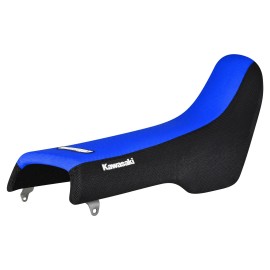 Enjoy Mfg 1989 KAWASAKI KDX 200 gripper seat cover   TM BLUE/BLACK standard #181 LOGO