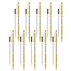 TOBEOME 10 Pcs Pen Kits for Wood Turning 7mm Slimline Pen Twist Kit with Refill Lathe Turning Supplies Gold