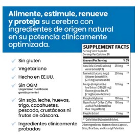 NeuroQ Memoria y Concentracin LifeSeasons, Suplemento en Cpsulas para Enfoque Mental y Productividad                                                  