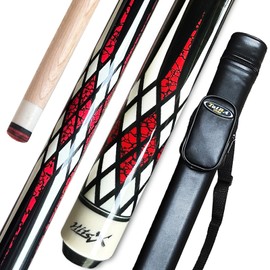 Tai ba cues Pool Cue Pool Stick with Case, 13mm Tip, 58", Hardwood Canadian Maple Professional Billiard Stick 19,20,31 Oz (Selectable)-Blue, Red, Green Pool Cue Stick
