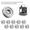 ASHATA 10 Pieces U604ZZ 3D Printer Pulley Wheel Bearings, U-Groove