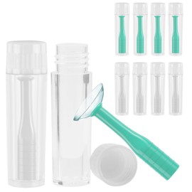 Applikator mit Saugnapf für weiche Kontaktlinsen aus Silikon, 10 Stück, praktisches Werkzeug für RGP und weiche Linsen, Aufbewahrungsbox inklusive, fortschrittliche Hygiene