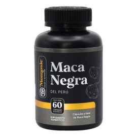 Maca Negra Peruana Organica  1000 Mg  Vitalidad y Rendimiento Masculino  Testosterona  60 Cpsulas  Momosie  Salud Masculina                           