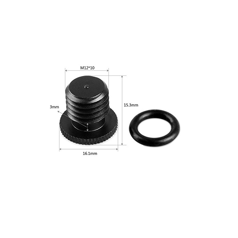 SmallRig M12 Rod End, Protective Rod Cap, Stopper Screw for