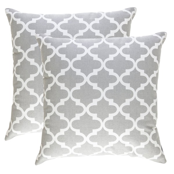 TreeWool Decorative Cushion Cover (60 x 60 cm, Silver Grey)