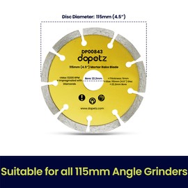 Dapetz ® Diamond Disc Mortar Raking Disc 115mm 4.5" Diamond Pointing Raker Disc Angle Grinder Blade Masonry Ideal for Grinding Crimped Mortar for Re-Pointing Work Mortar Raker