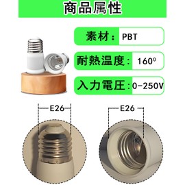 LCHUNYANG E26 to E26 Base Extension Adapter for 0-250V 50/60Hz, Flame Retardant Material Heat Resistant, E26 Extends Approximately 0.9 inches (2.3 cm) (2 Pack)