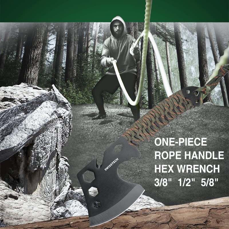 Swiss+Tech 8Pack Hatchet and Machete Axe Fixed Blade Hunting Knife