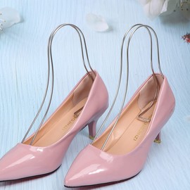 Holibanna 2pcs Shoe Display Stand Shoe Supports Shaper Forms Inserts for Shoe Store Retail Shop Home, Silver, 20x15cm