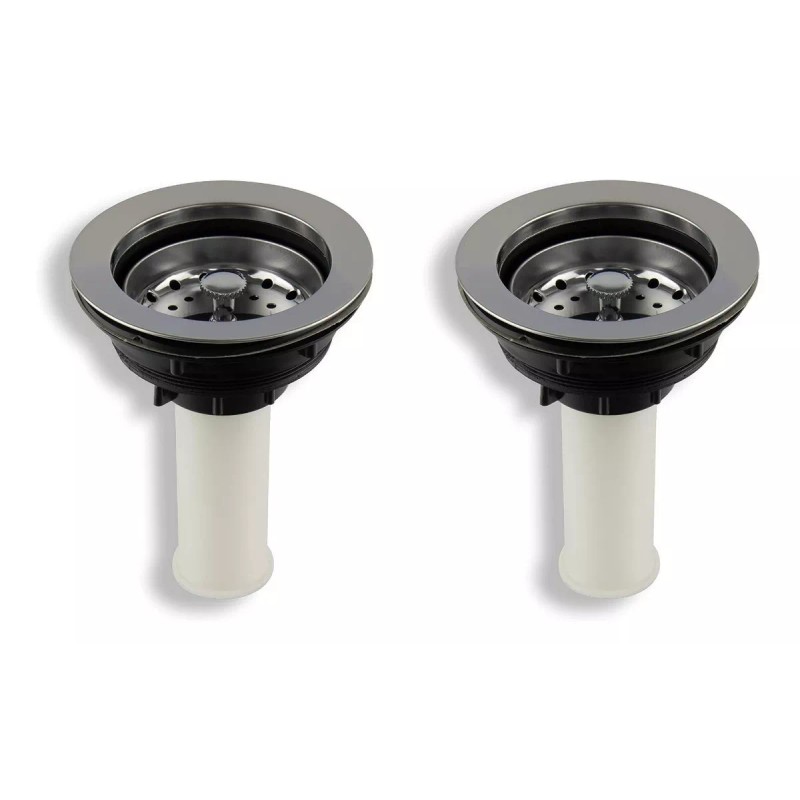 CNX Tarja Doble Acero Inoxidable (84x48cm) Con Kit Instalación