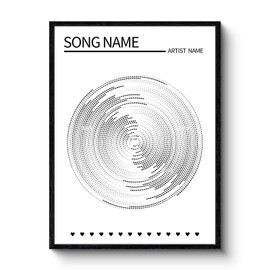 VIYYIEA Abstract Framed Canvas Print Wall Art Black and White Records Music Wall Decor Minimalist Art Room Décor Modern Chic Wall Pictures Aesthetic for Living Room Bedroom Bathroom 12x16 inch