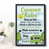 RED OCEAN FRAMED Caravan Rules Print Caravan Accessories Caravan Gift