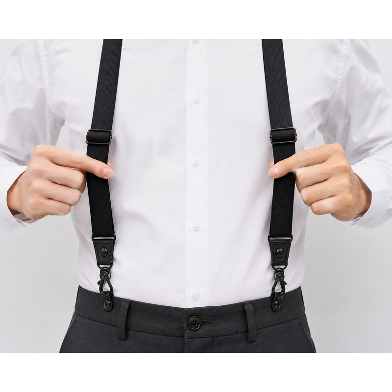 Heavy Duty Suspenders for Men Work Biker Outdoor 3.8cm Wide
