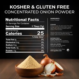 Gya Tea Co Onion Powder 0.33 lb (5.29 oz) - Kosher, Non-GMO Real Onions For Cooking, Seasoning, Baking & More (Pack of 1)