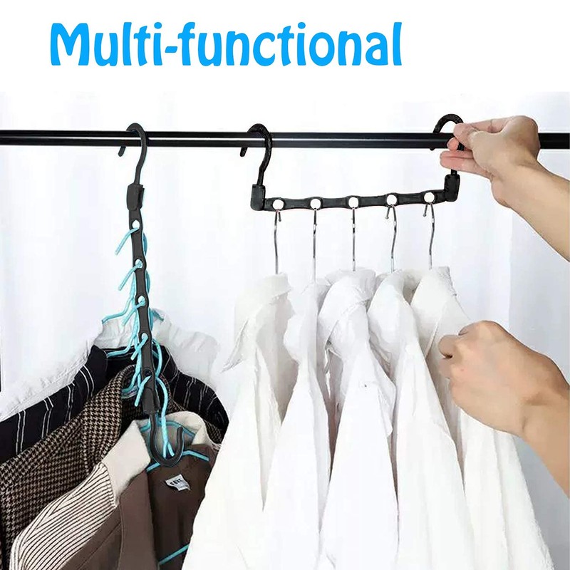 Magic Hangers 10 Pack Space Saving Clothes Hangers Organizer Closet
