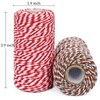Cotton Twine String, 2 Rolls, 200m, Bakers Twine, Natural, Red,