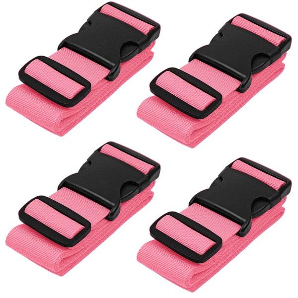 Luggage Straps for Suitcases - Pink, 4 PK - Premium