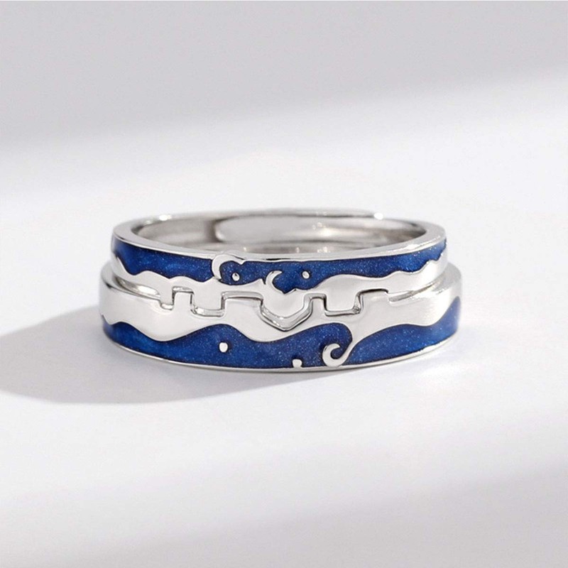 083 Base Pair Ring Set of 2 Free Size 925