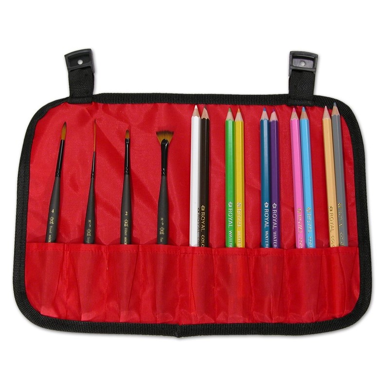 Royal & Langnickel Essentials Art Cargo Carry Bag, 1 pack,Red/Black