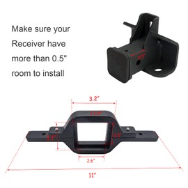 Dasen Universal Tow Hitch Receiver Light Bar Mount Bracket Compatible with Dual LED Cube/Work Lights Pod Backup Rear Reverse Truck Trailer SUV Off-Road