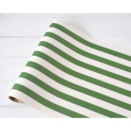 Hester and Cook Striped Table Runner - Dark Green Paper Table Runner for Patries or Weddings - American Made