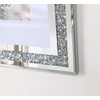 Crushed Diamond Wedding Mirror Photo Frame, Crystal Silver Glass Picture